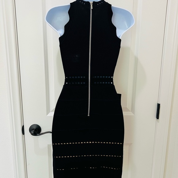 bebe Black Scalloped Midi Dress - Picture 4 of 4